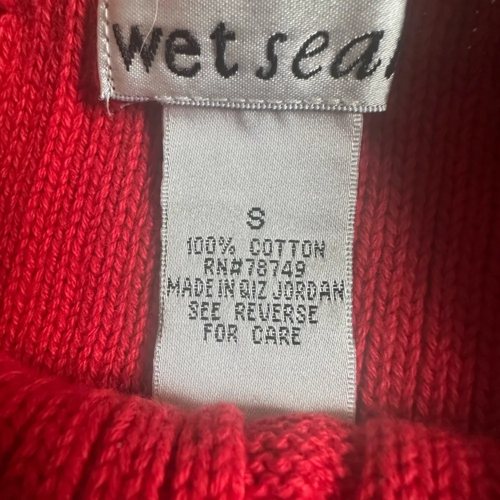 Y2K Wet Seal Size Small Red lagenlook Braided Halter Knit Top - Image 4