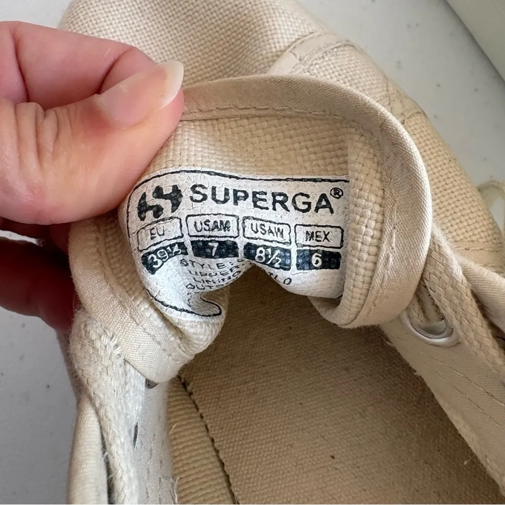 Superga platform sneakers cream  39.5 8.5 - Image 7