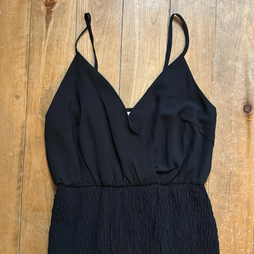 She + Sky Black Ruffled Mini Dress Large - Image 2