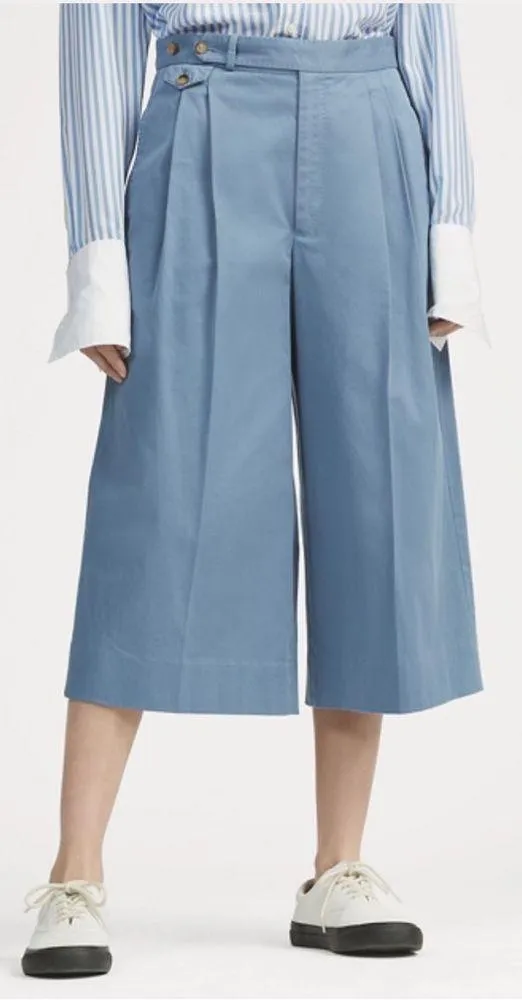 Polo Ralph Lauren Plain Cotton Medium Elegant Style Culottes Size 10 New w/Tag - Image 3