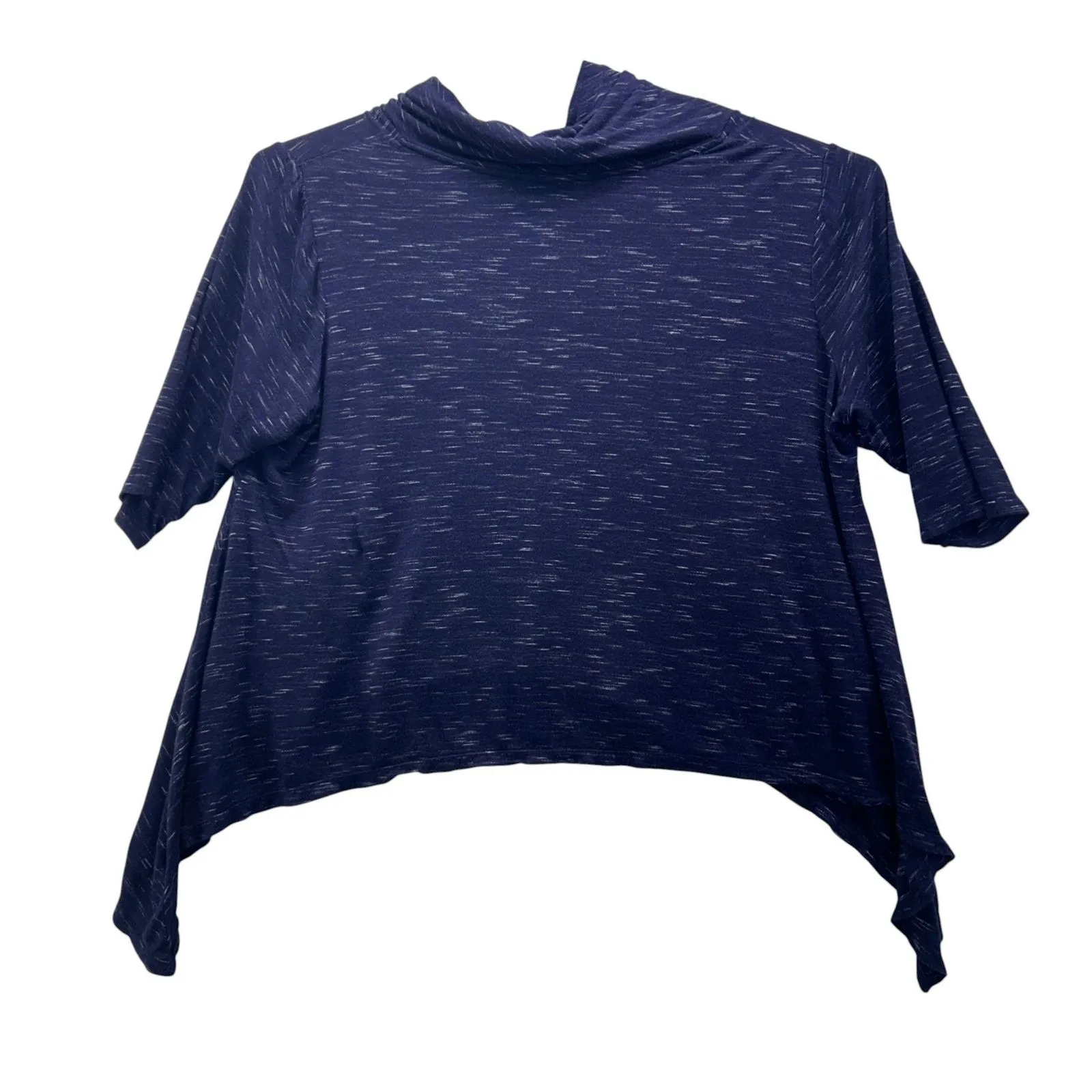 Logo by Lori Goldstein Cowl Neck Tunic Top Blue 1X - Image 3