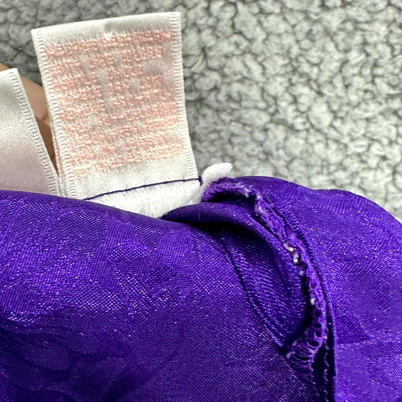 Adonna Slip Dress Women M Purple‎ Jacquard Floral Mini Y2K Coquette Romantic Purple Size M - Image 8