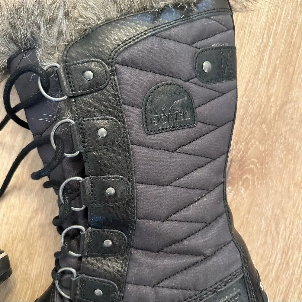 Sorel Tofino II Knee High Lace Up Waterproof Black Boots 7.5 - Image 10