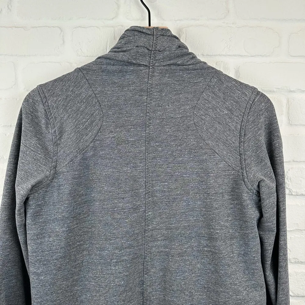 lululemon Thats a Wrap Snap Closure jacket Heathered Snow Slub Coal Gray Size 6 - Image 12