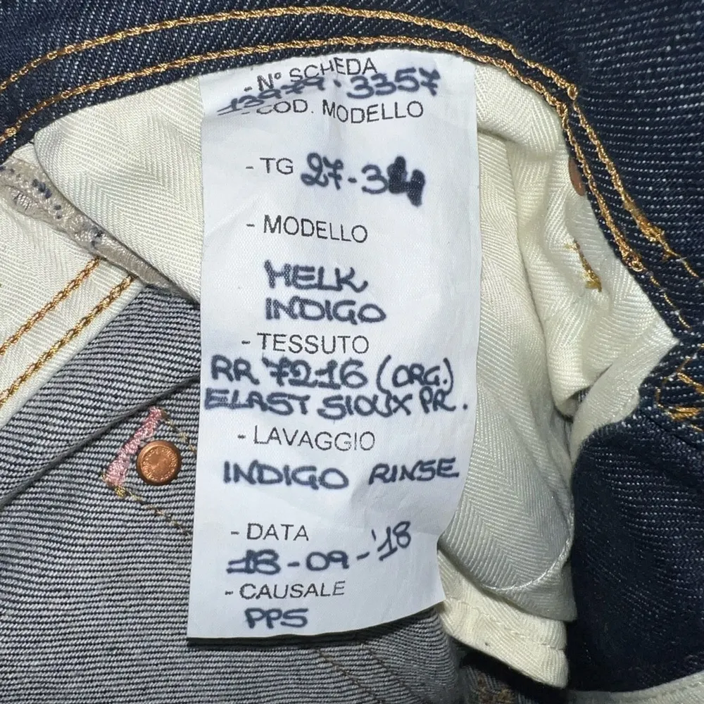 Acne Blue Straight Jeans Rigid Denim Size 27 Indigo Rinse - Image 7