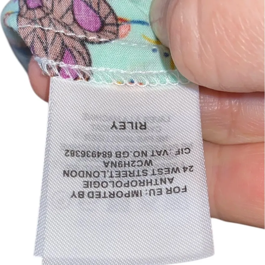 Anthropologie Radiant Floral Paisley Robe Kimono Aqua Red Boho maximalist pajama - Image 9