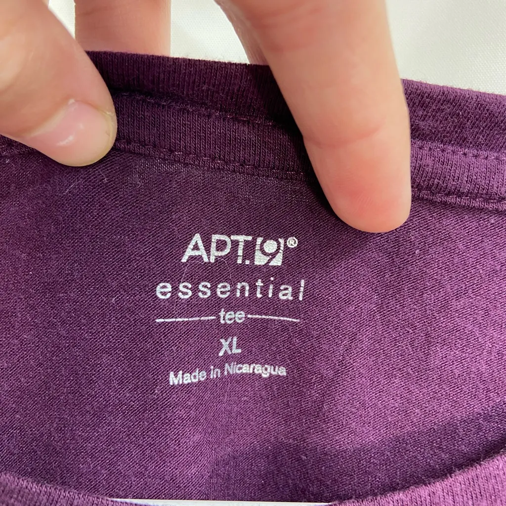 Apt. 9 women’s reddish purple long sleeve Crewcut casual relaxed basic tshirt XL - Image 5