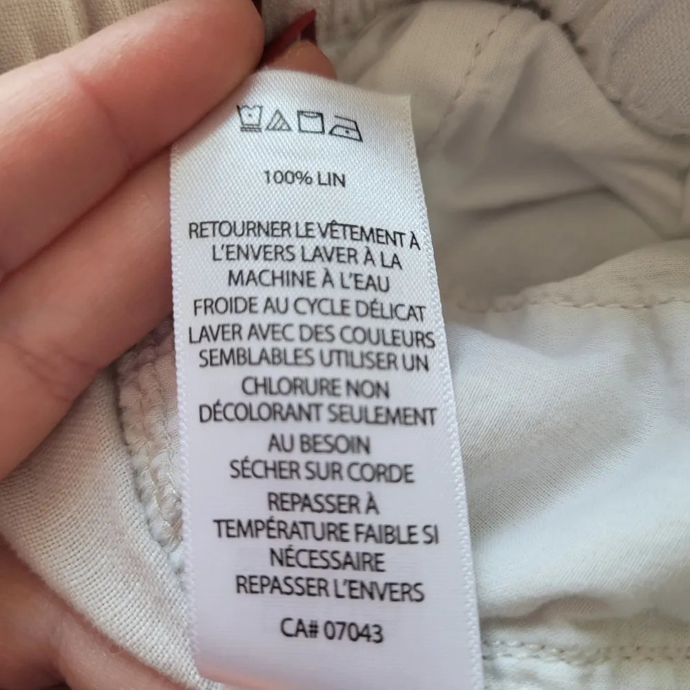 Cynthia Rowley  Cream Linen Jogger Pants - Image 12