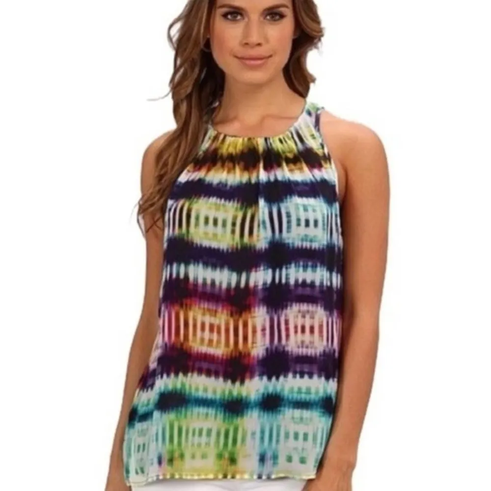 Trina Turk Bella Tie Dye Silk Tank Size XS - Image 2