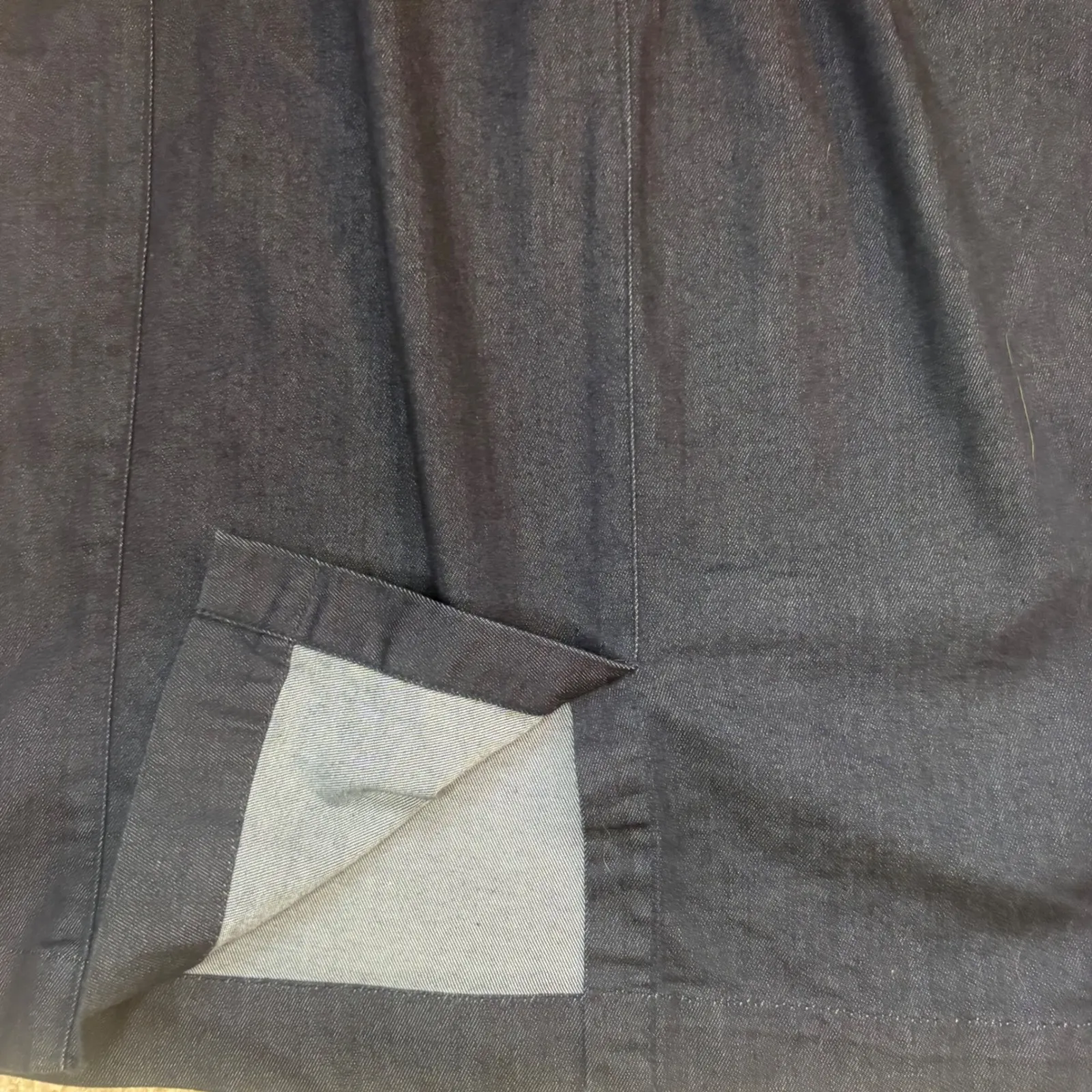 Anthropology Holding Horses Denim Dress Sleeveless‎ Tie Waist Dark Wash Size 10 - Image 9