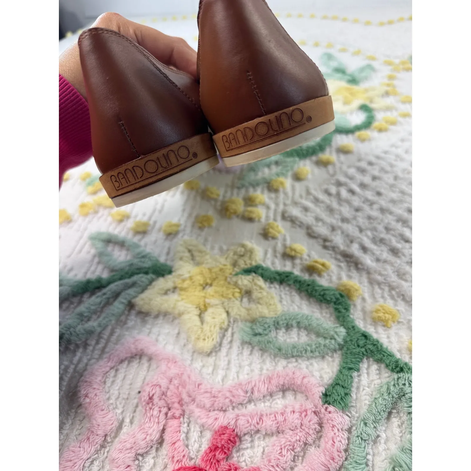 Bandolino Sport Women's Brown Woven Leather Loafer Flats Slip On Shoes 8.5 AA - Image 7