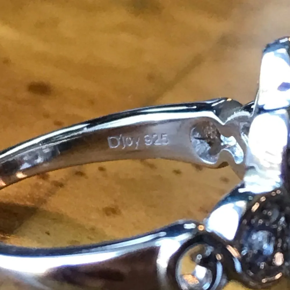 Natural Tanzanite Sterling Silver Ring Size 6 Purple - Image 5