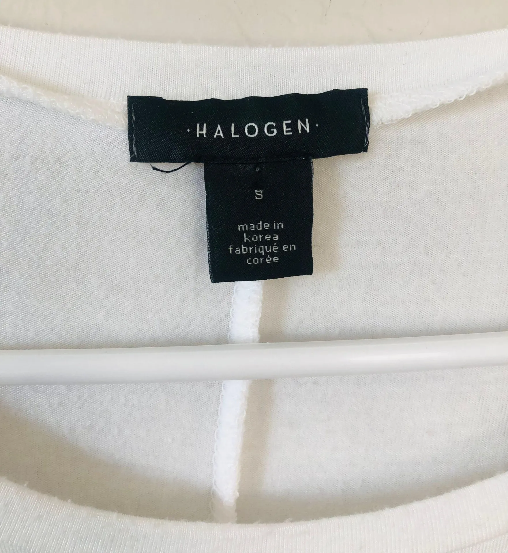 Halogen small basic stretch white comfy long sleeve top - Image 3