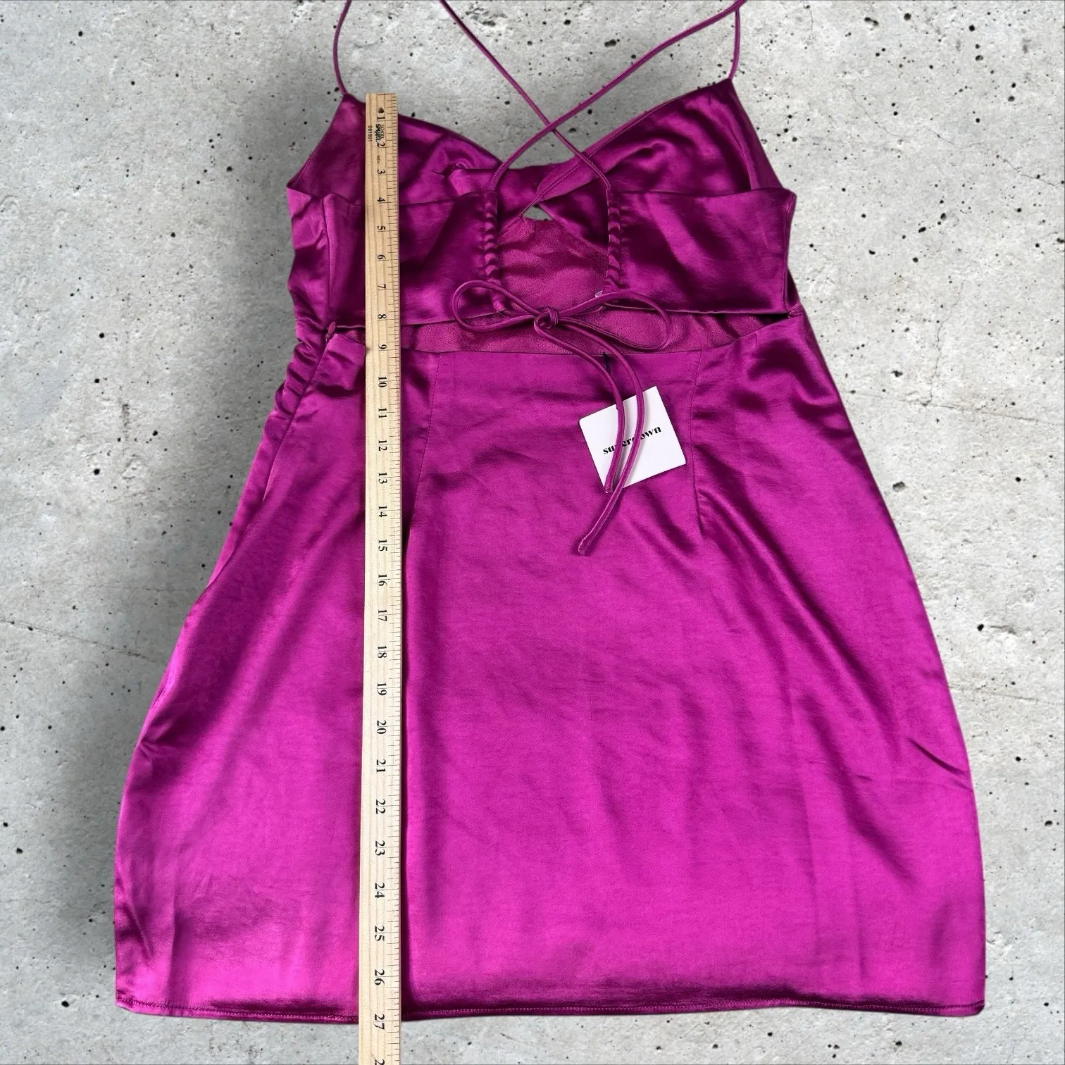 Revolve Superdown Purple Satin Slip Mini Dress XL‎ Club Coquette Julieta $82 NEW - Image 7