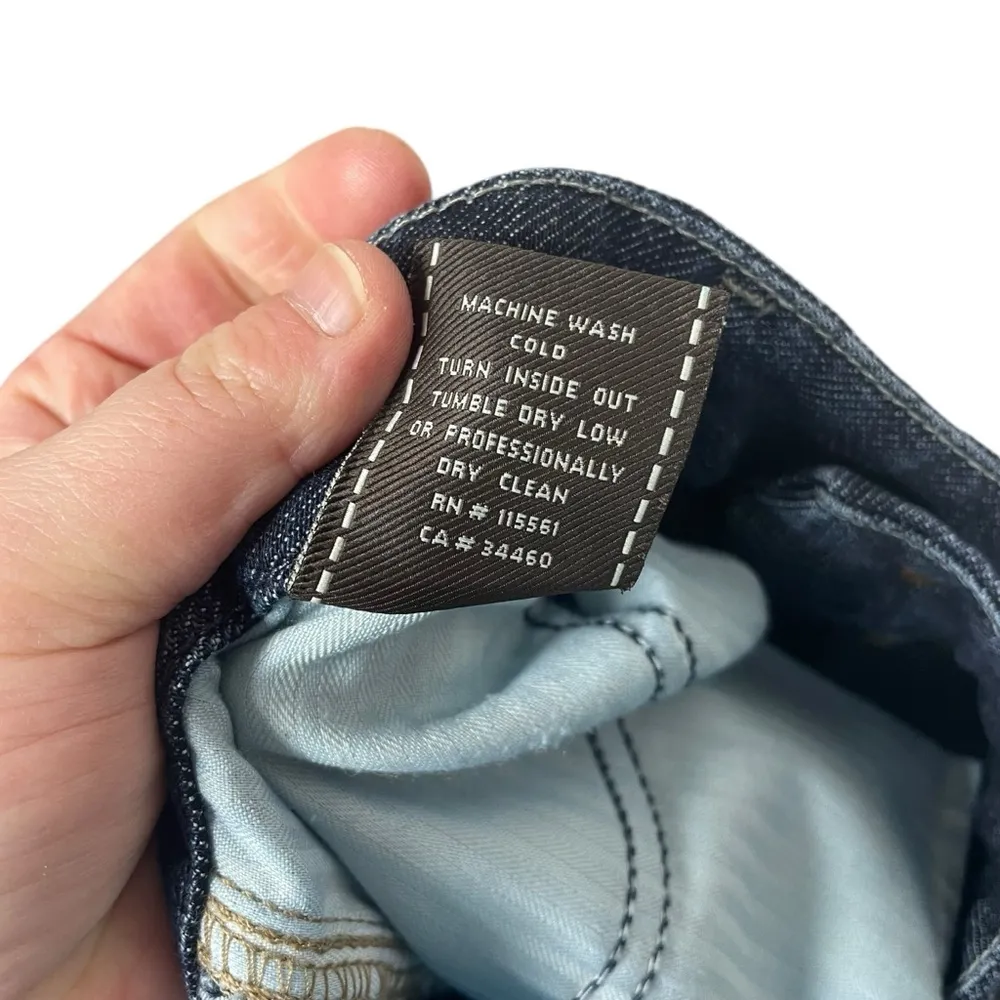 7 For All Mankind Women’s A Pocket Rhinestone Dark Wash Flare Jeans Size 29 - Image 13