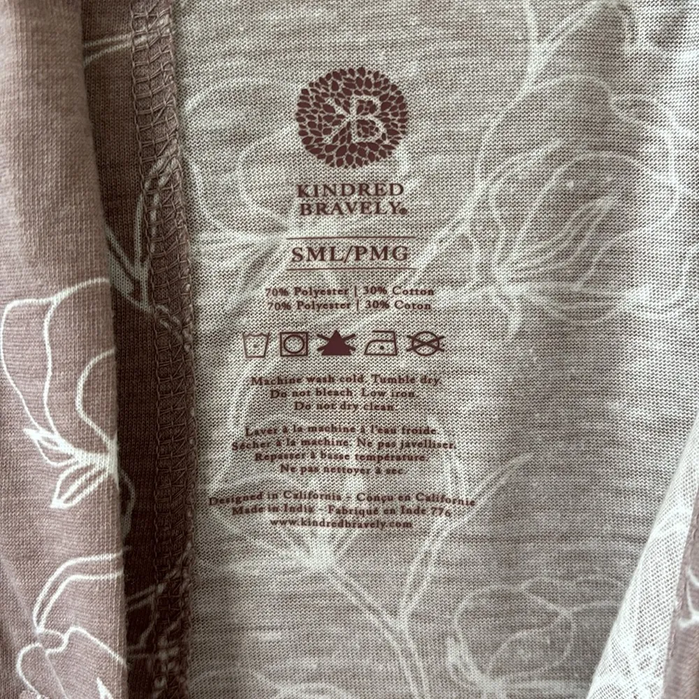 Kindred Bravely Universal Labor & Delivery Gown Lilac Bloom Size S/M/L Purple - Image 7