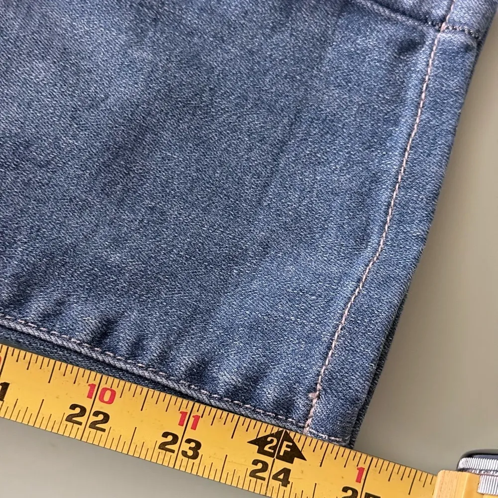 Paige Distressed Cropped Jeans Womens 25 Medium Blue Wash - Image 8