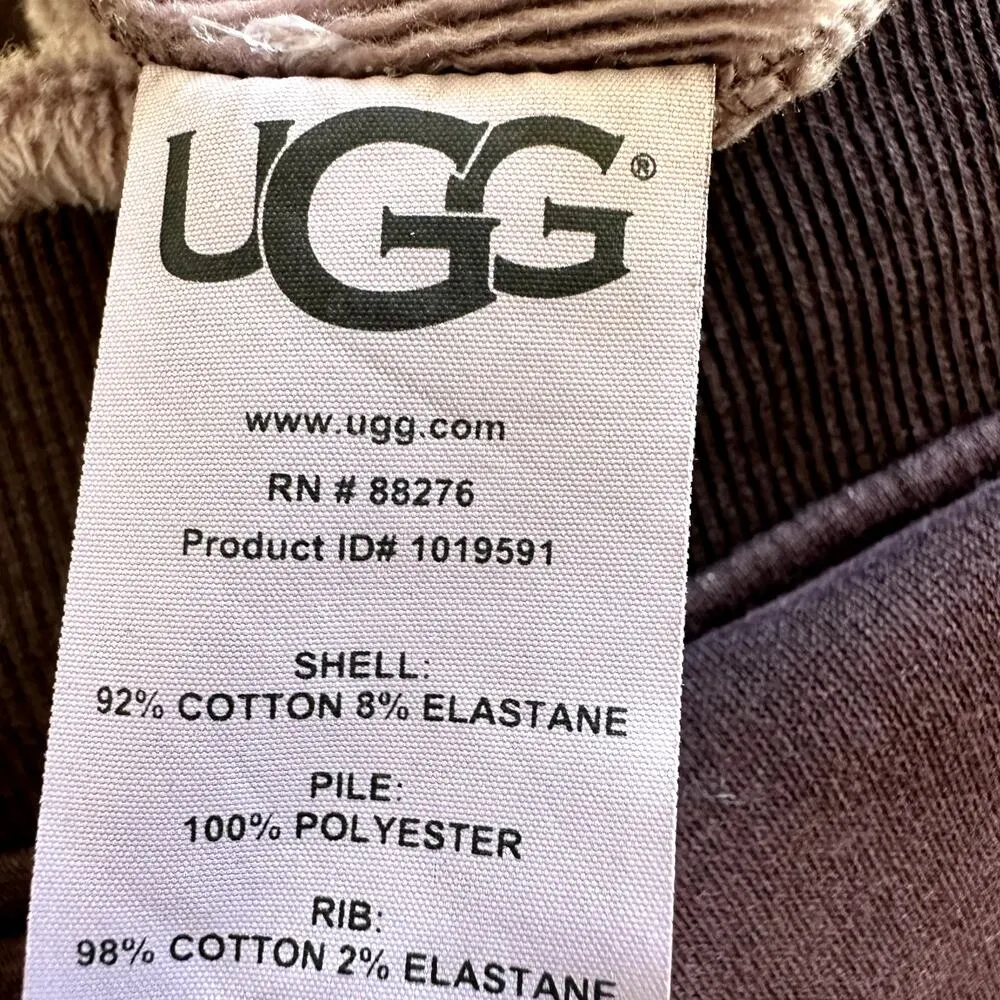 UGG Penny Lounge Pants Mid Rise Drawstring Straight Leg Knit Fleece Red Small - Image 4