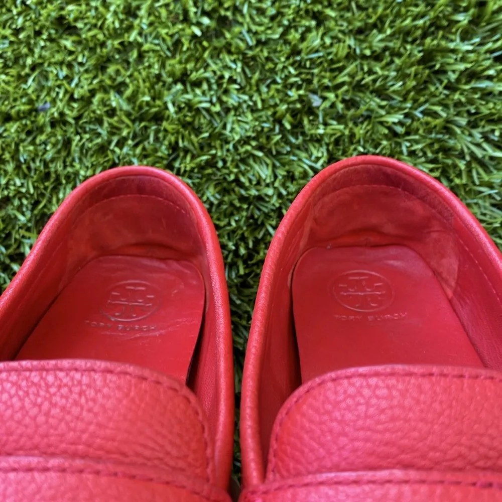 Tory Burch Flats Genuine Leather Moccasins Red & Gold Women’s 7.5 (Preowned) - Image 11
