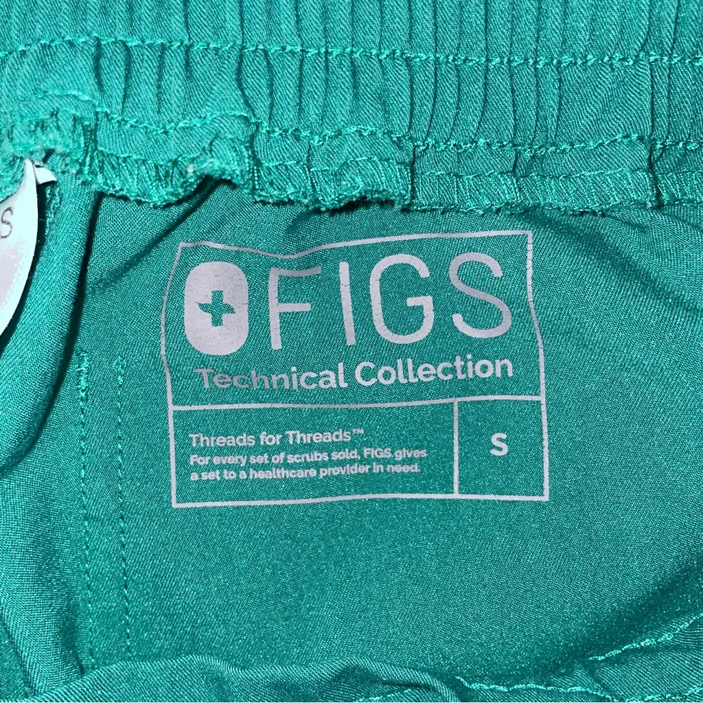 FIGS Women's Scrub Pants Size Small Dark Green Yola Skinny Straight - Image 5