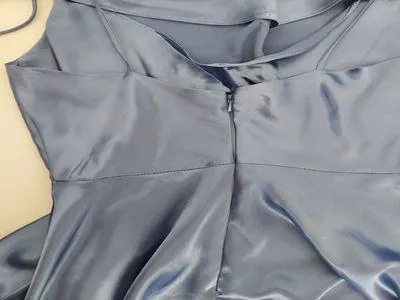 light blue silk prom dress - Image 7