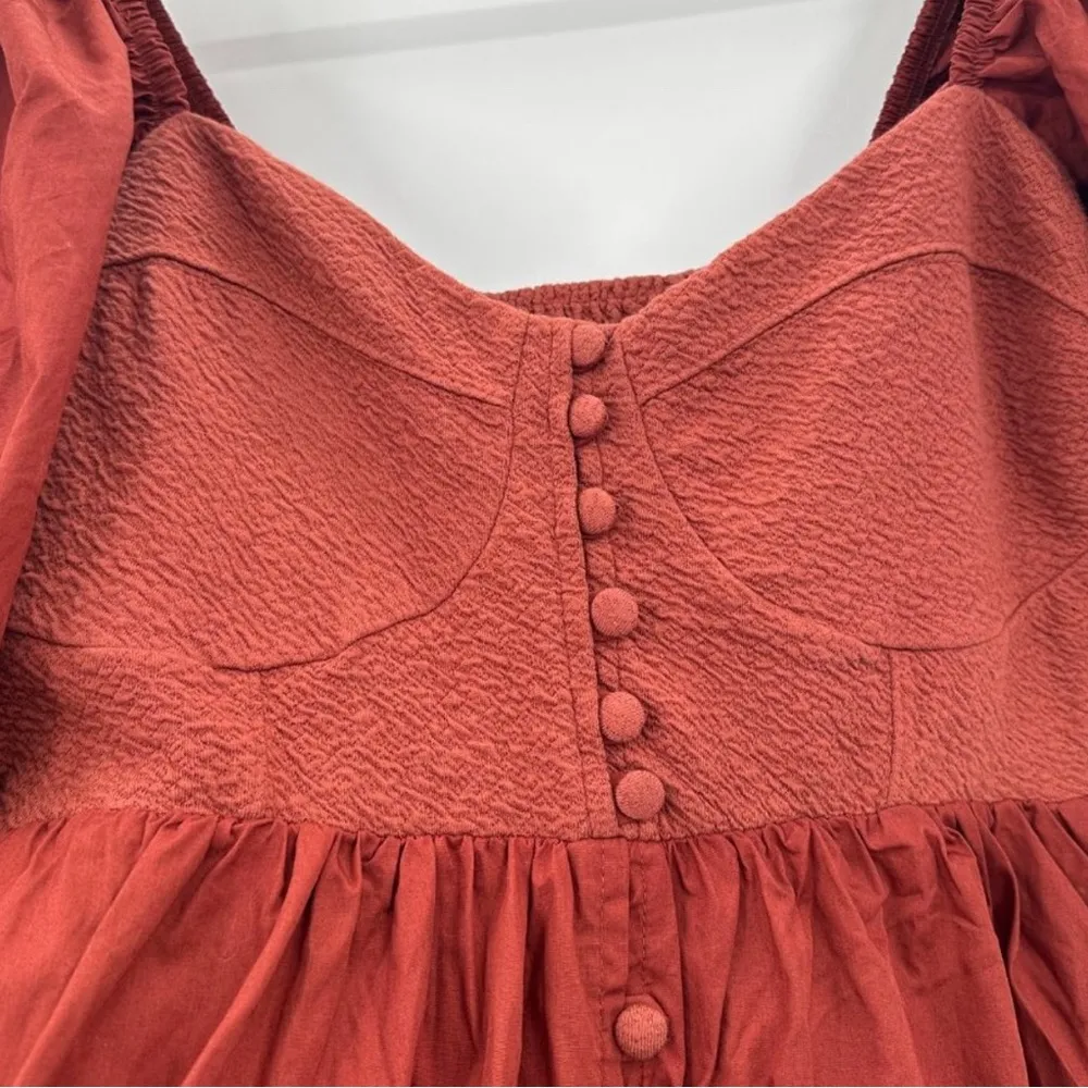 ANTHROPOLOGIE Maeve NEW Puff-Sleeved Sweetheart Mini dress - Image 14