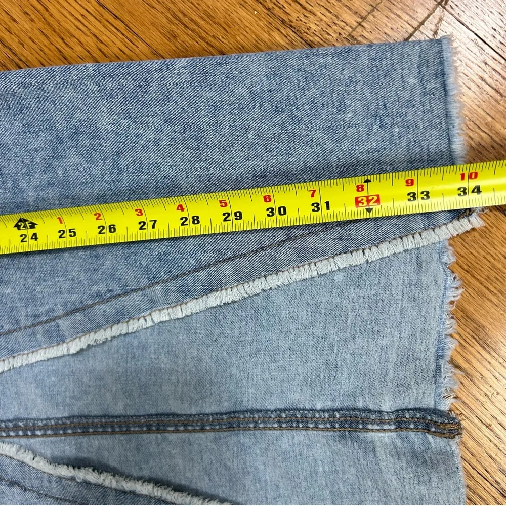 Sincerely Jules | Asymmetrical Denim Button Front Slit Midi Skirt Size 3/26 - Image 12