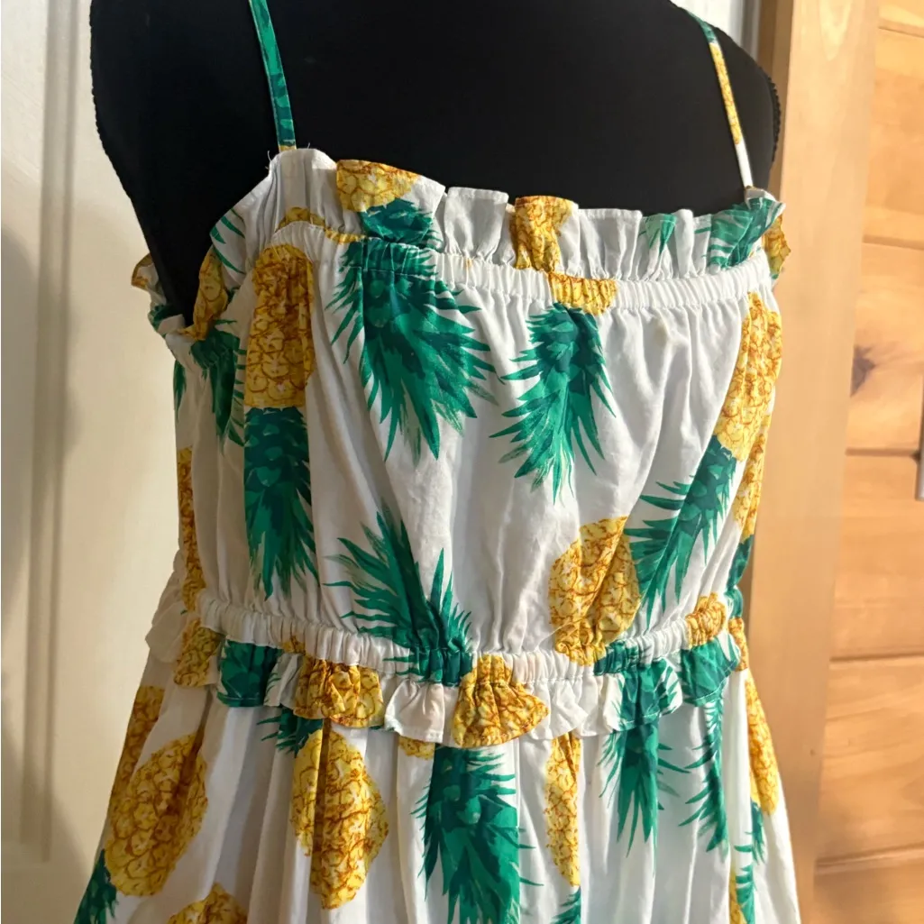J. Crew Pineapple Print 100% cotton Dress size 6 * - Image 2