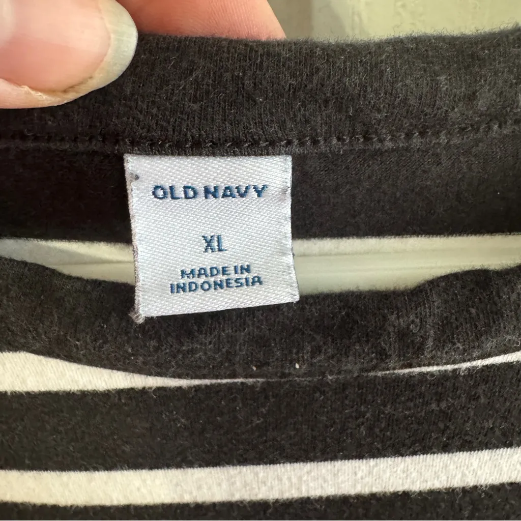 Old Navy black white t shirt dress size XL - Image 2