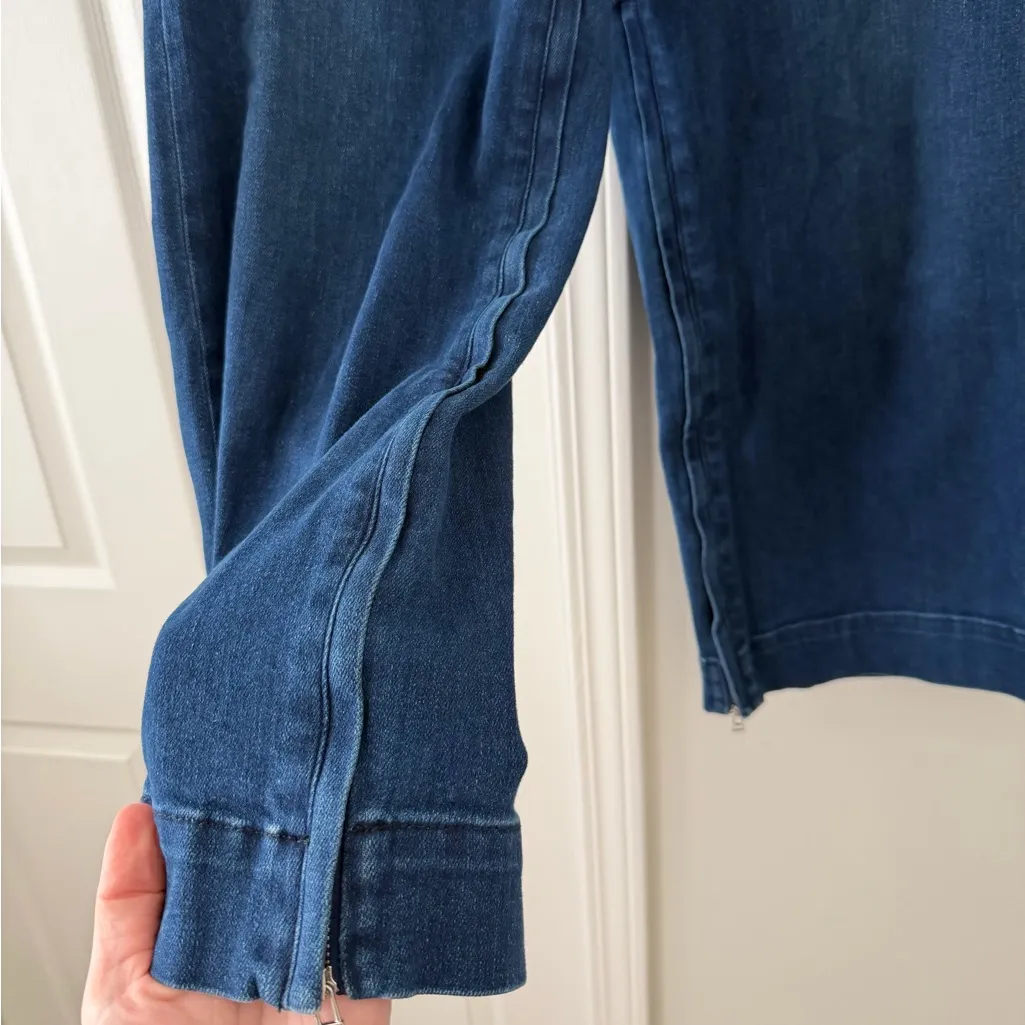 Anthropologie Maeve The Adaptive Colette Denim Cropped Wide Leg Jeans 29 - Image 3