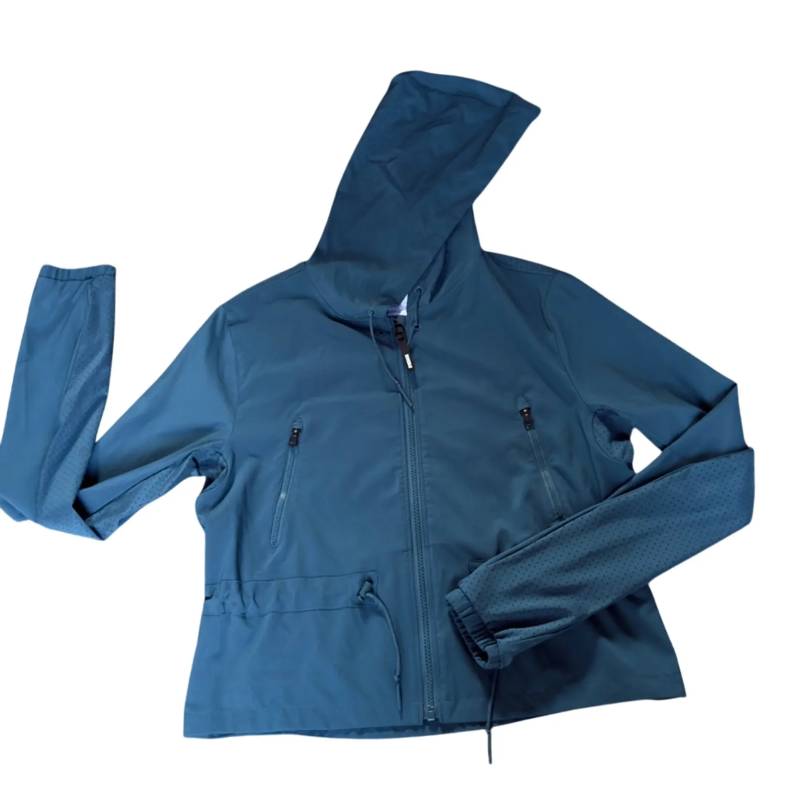 Gymshark Blue Lightweight Full Zip Jacket Size S Workout Athleisure - Image 5