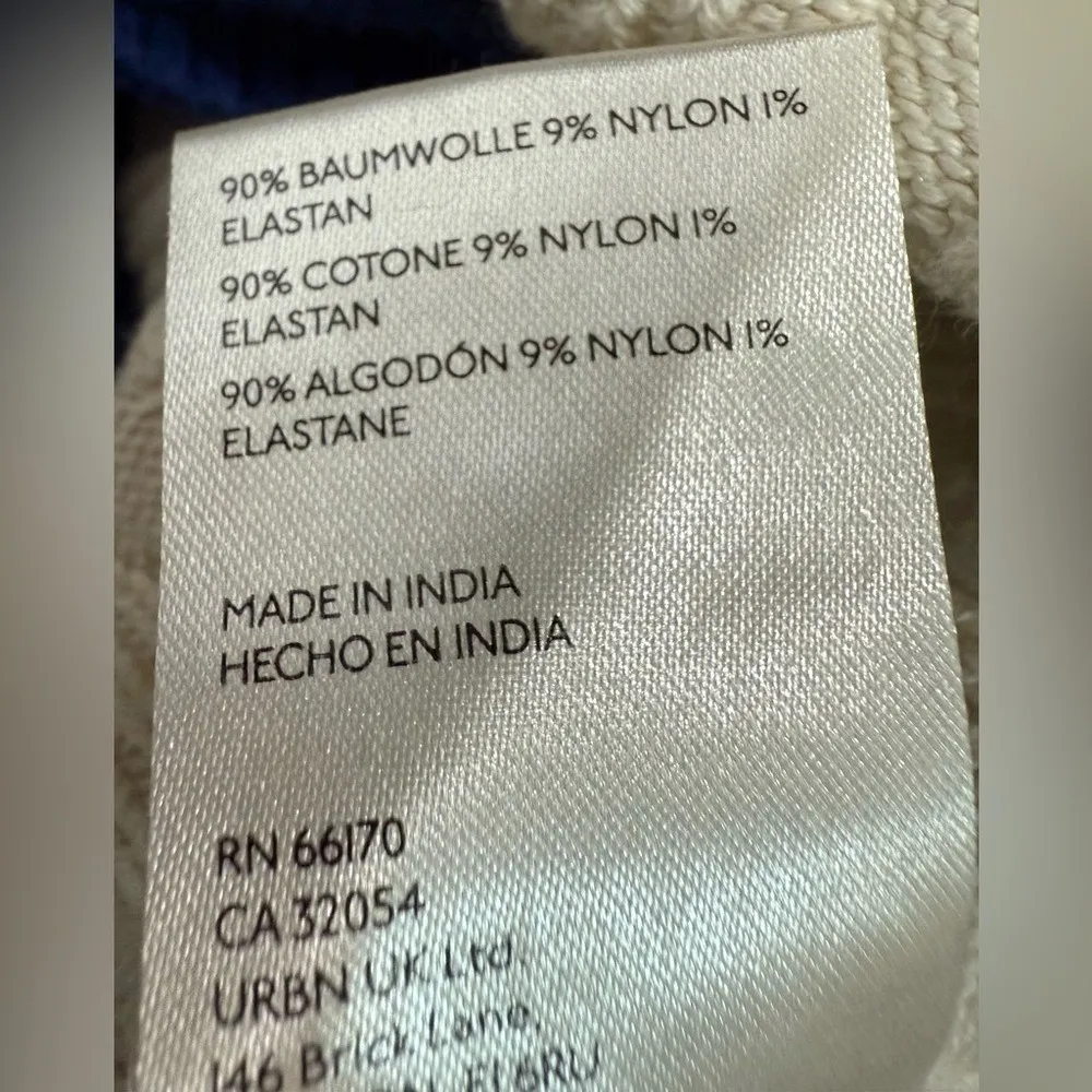 NWT We The Free People Varsity Cardigan Oversized‎ Sweater Ivory Ecru XS - Image 10