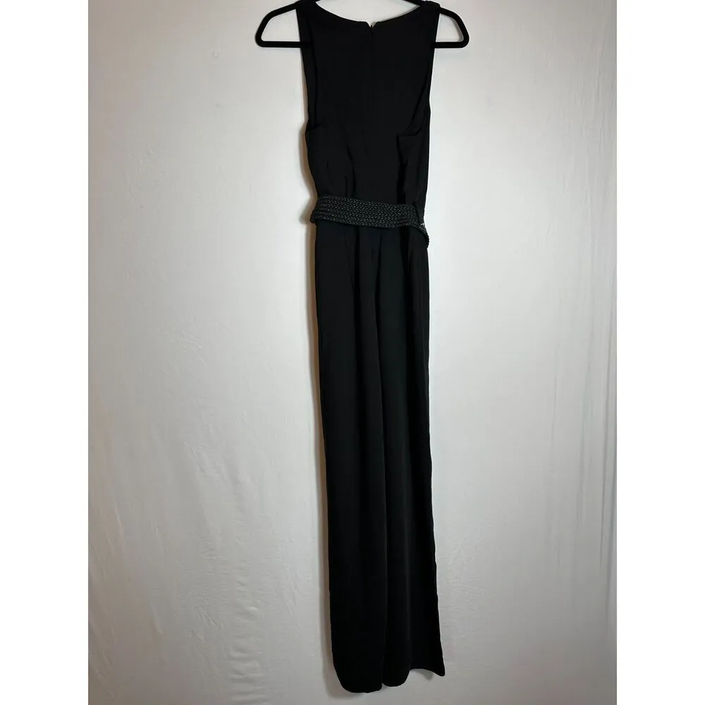 Mango Black Belt Long Jumpsuit Size Medium NWT! - Image 11