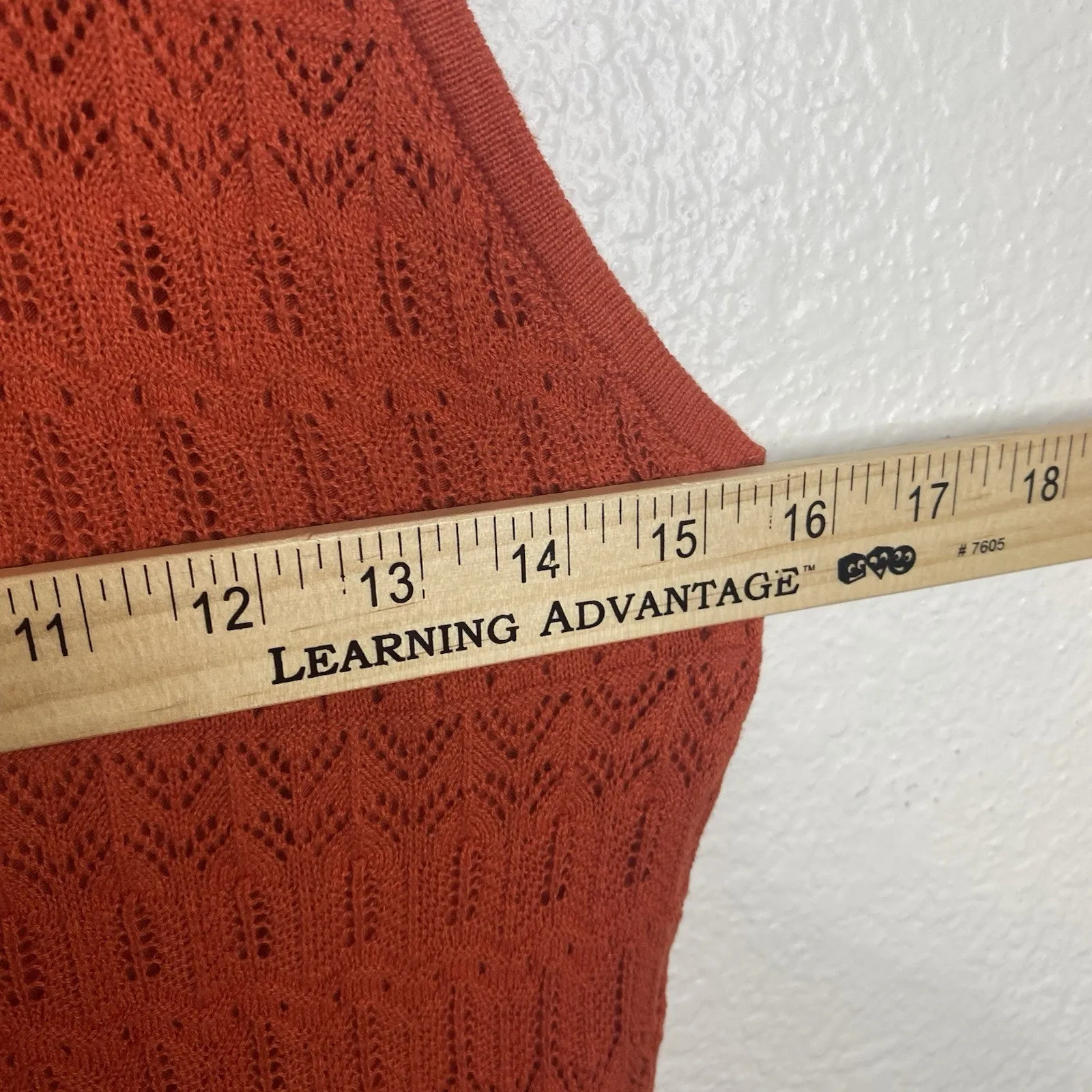 House of Harlow 1960 Orange Crochet Knit Sleeveless Maxi Dress Womens Sz Small - Image 7