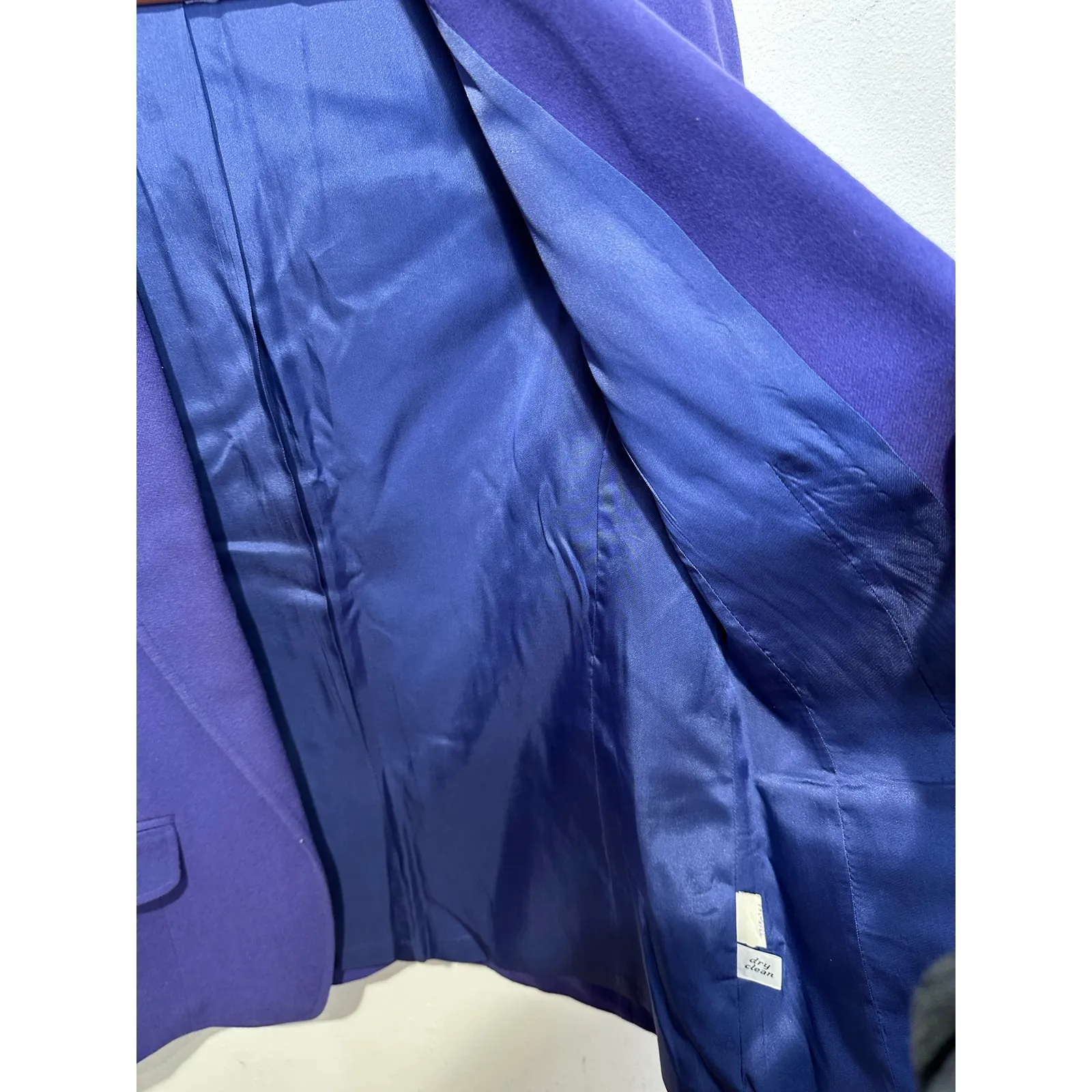 VINTAGE PENDLETON Women's Purple Virgin Wool Button Front Blazer Jacket Size 12 - Image 3