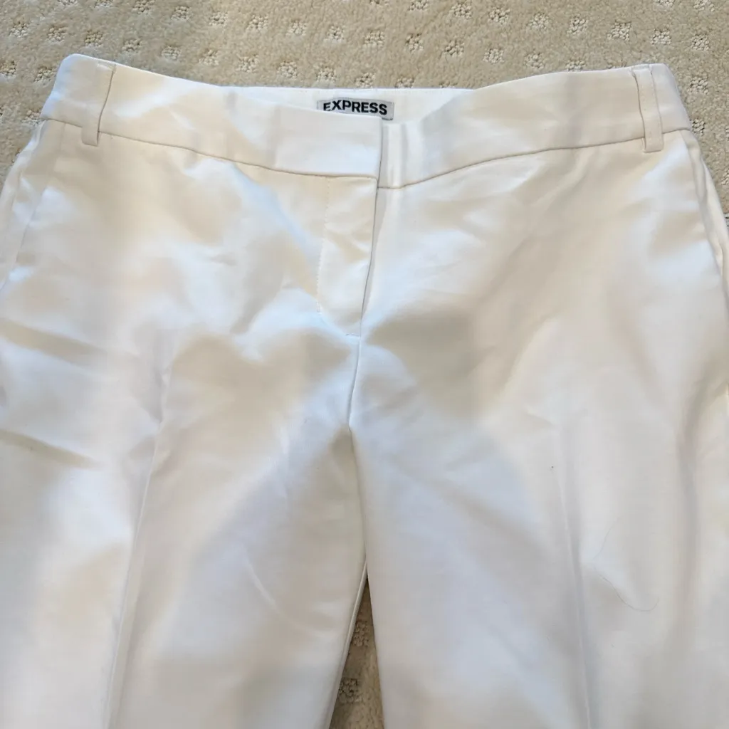 Express Editor White Dress Pants Women’s Size 4 Straight Leg Trouser - Image 3
