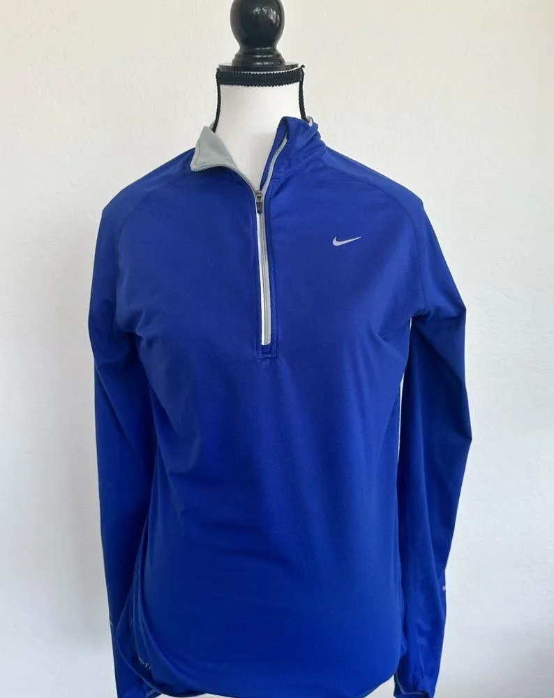 Nike Royal Blue Quarter-Zip Top - Image 3