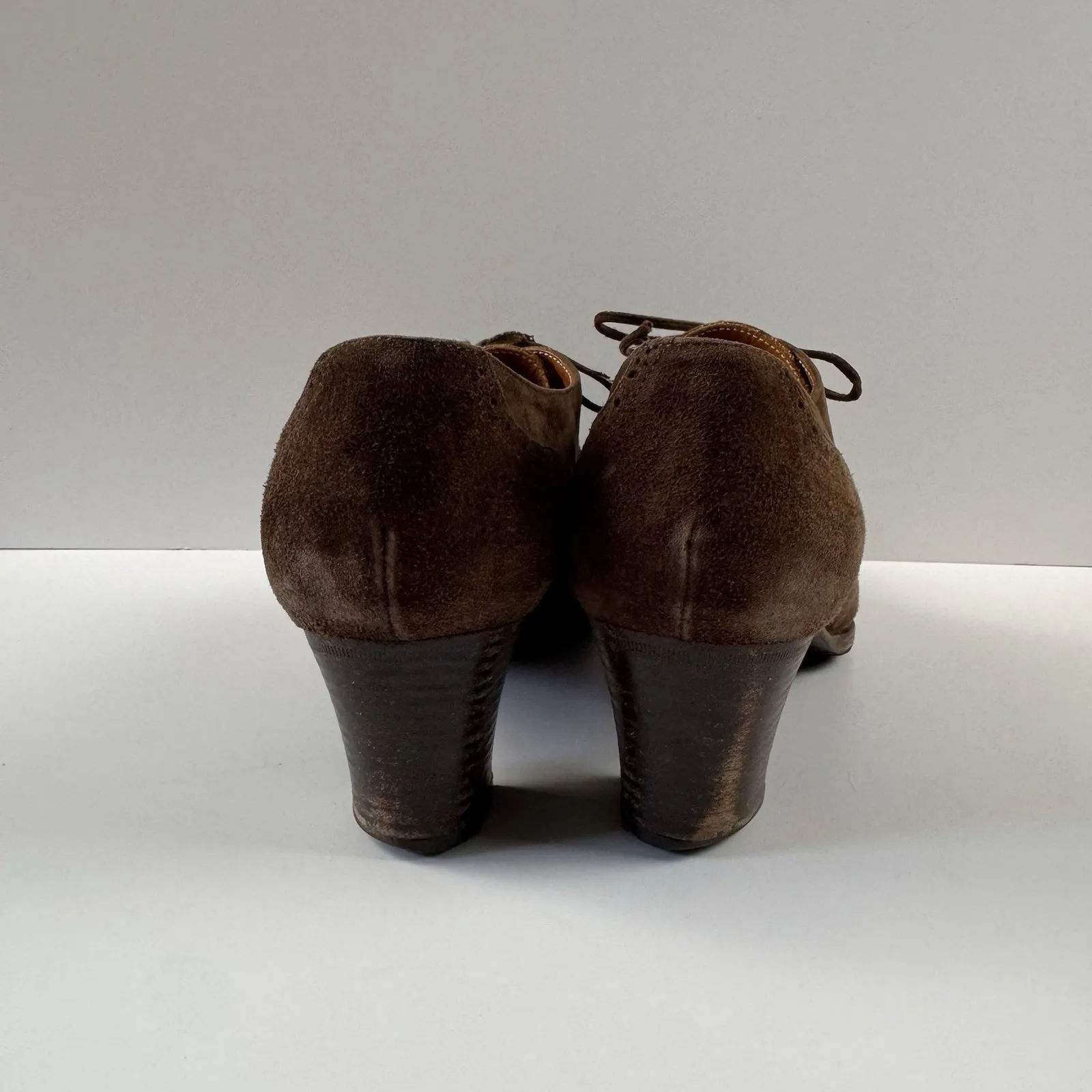Vtg Polo Ralph Lauren Oxford Wingtip Heels Derby Booties‎ Pumps Sz 10 B Italy - Image 8