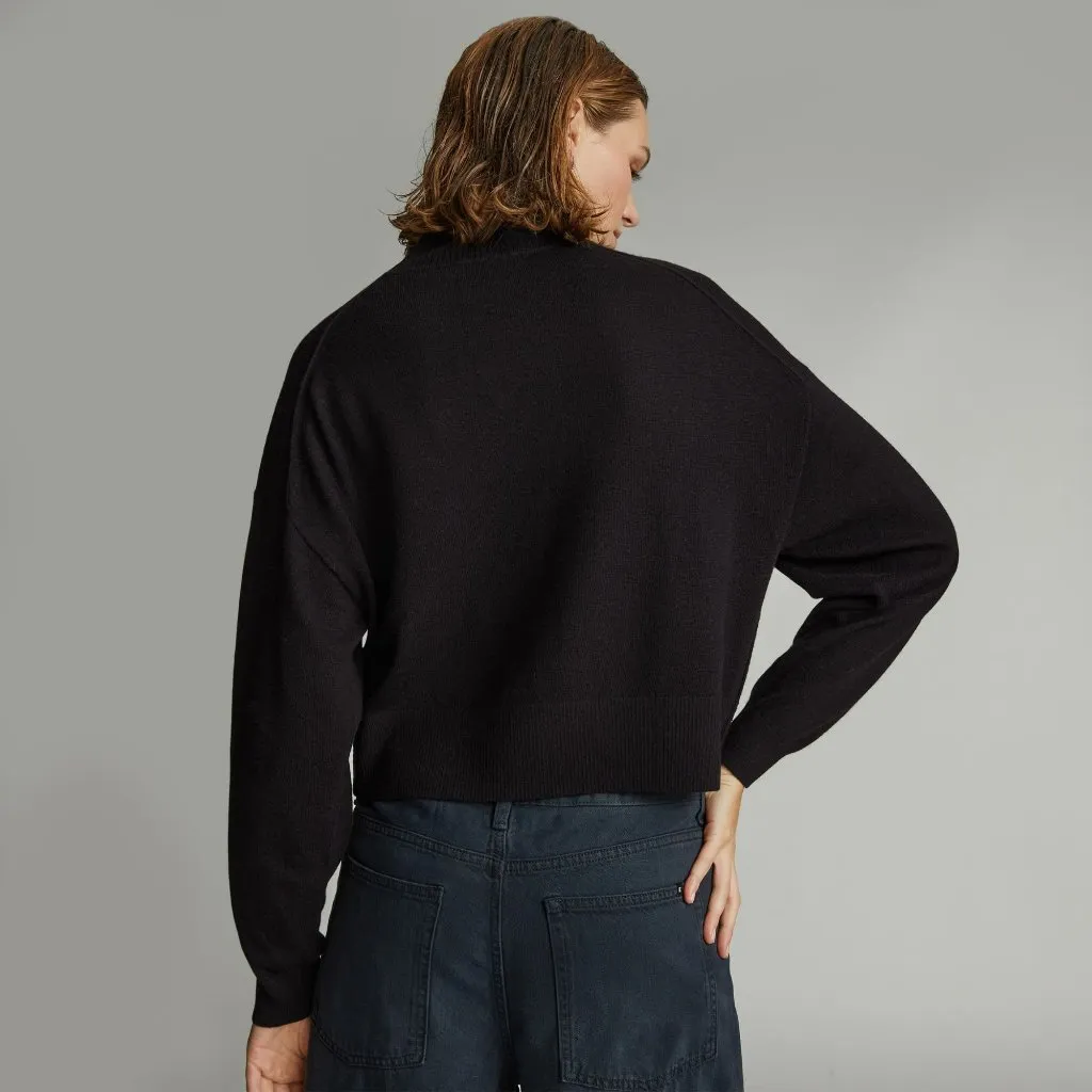 Everlane The Luxe Merino Turtleneck Sweater Oversized Wool Yak Hair Black S - Image 5