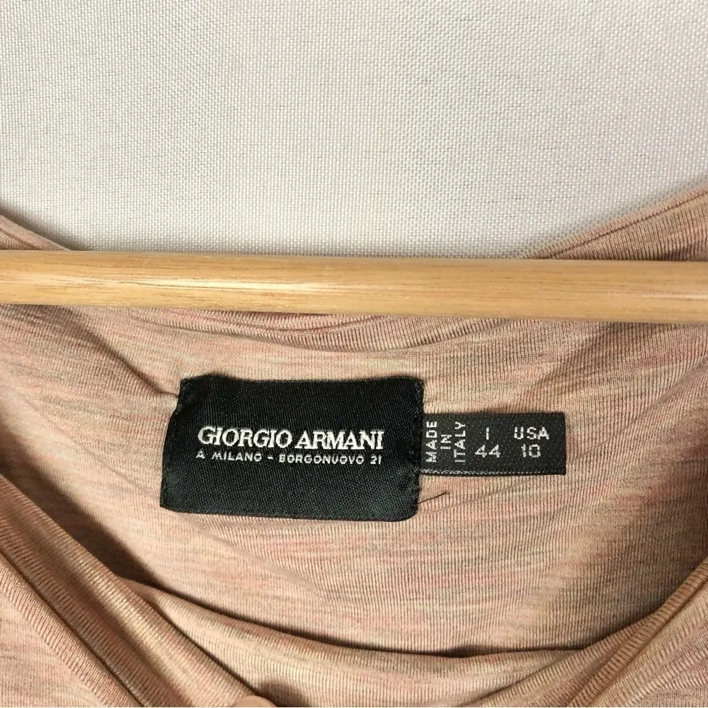 Giorgio Armani Pink Space Dyed Sleeveless Bateau Neck Blouse 10 - Image 5