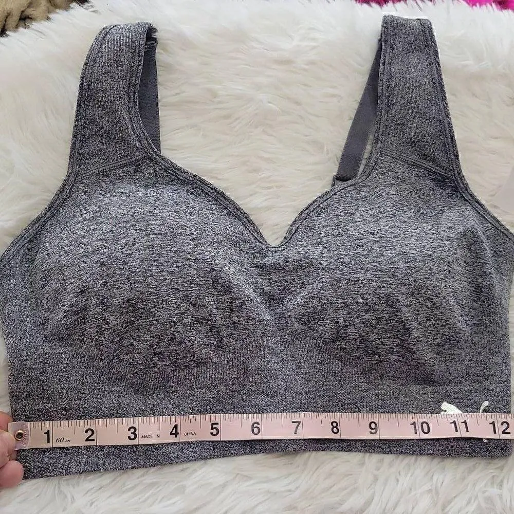 Puma Size L Gray Sports Bra - Image 4