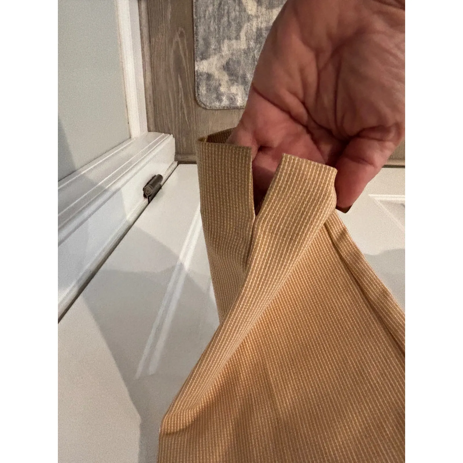 Counterparts Women's Tan Ribbed Super Stretch Pants Size L - Image 3