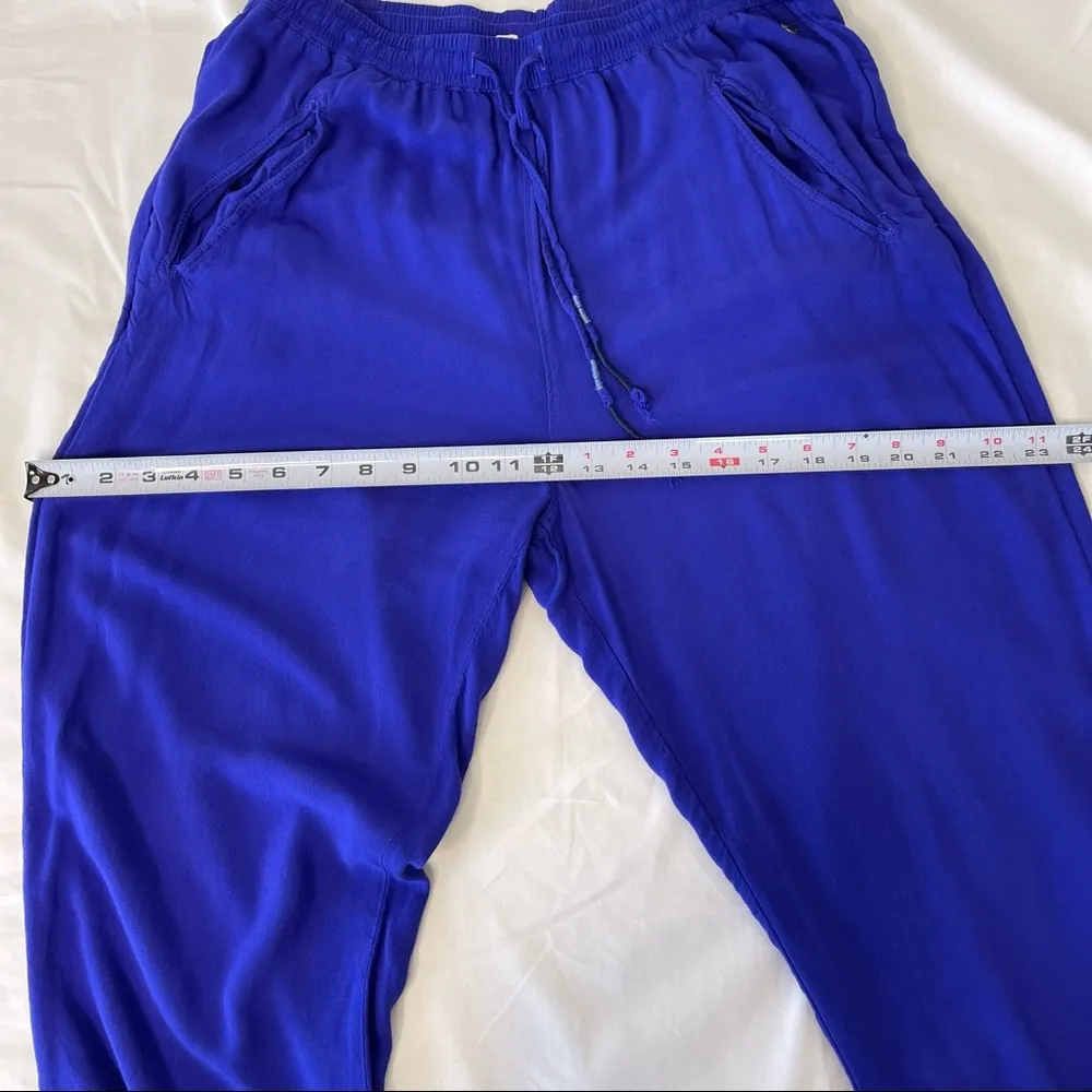 Roxy Jogger Pants M Royal Blue Drawstring Lightweight Parachute - Image 5