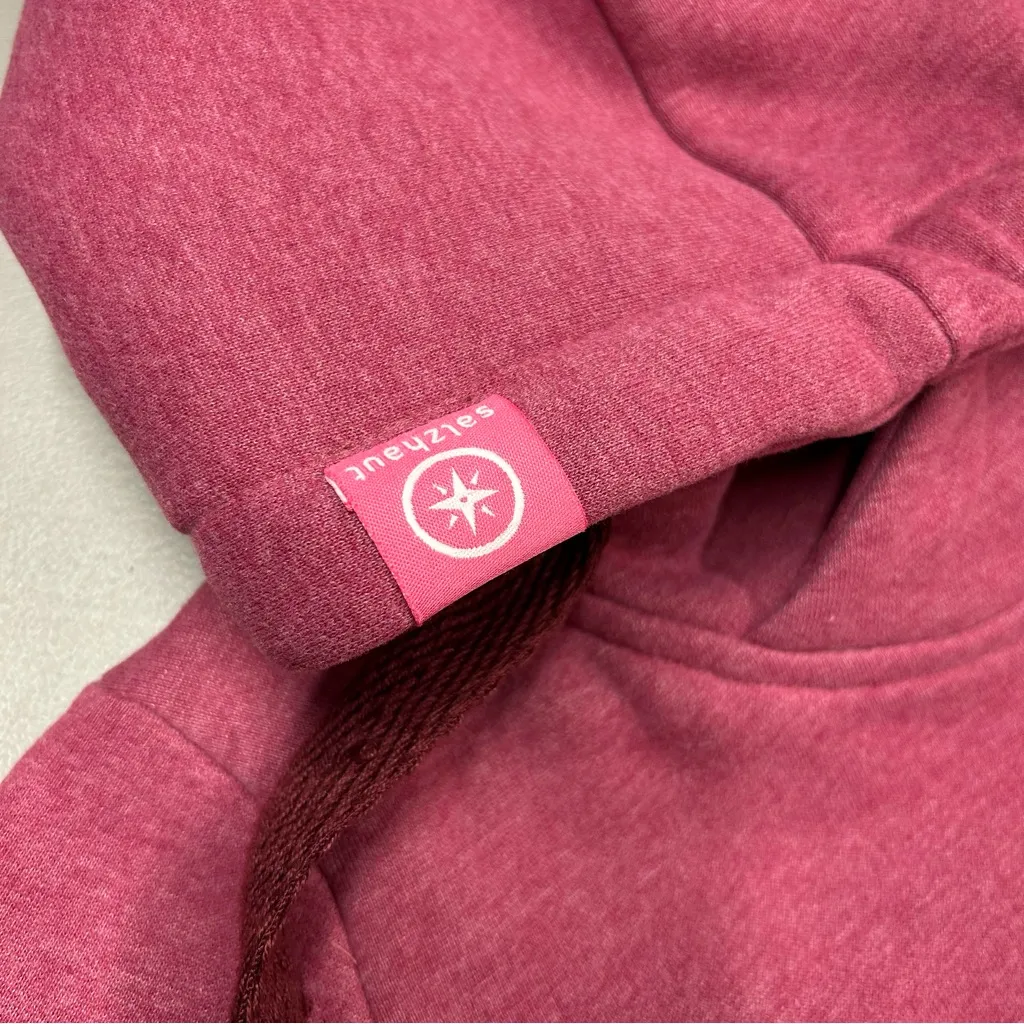 Schwarzwald Hoodie PInk Deer Logo Pockets Sweater Sweatshirt Pullover Size Small - Image 5