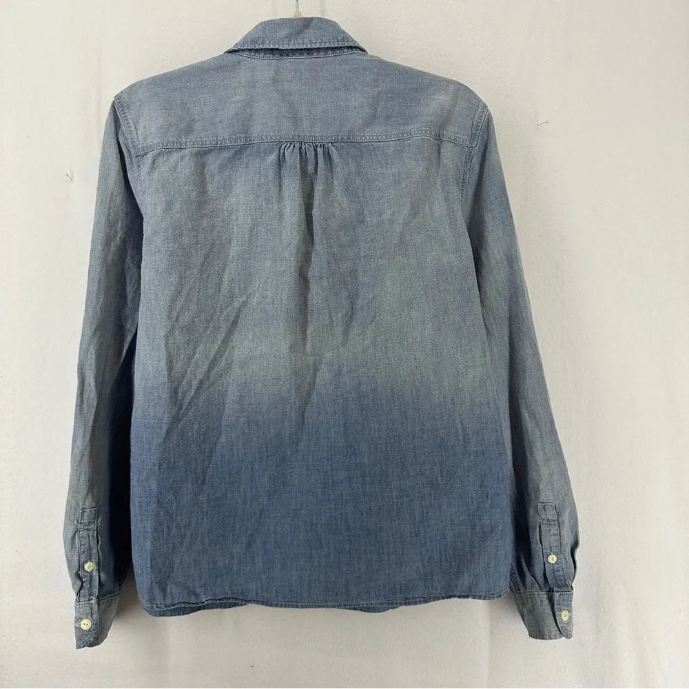 Chaps Women's Denim Jean Long Sleeve Button Front Shirt 100% Cotton Petite XL - Image 9