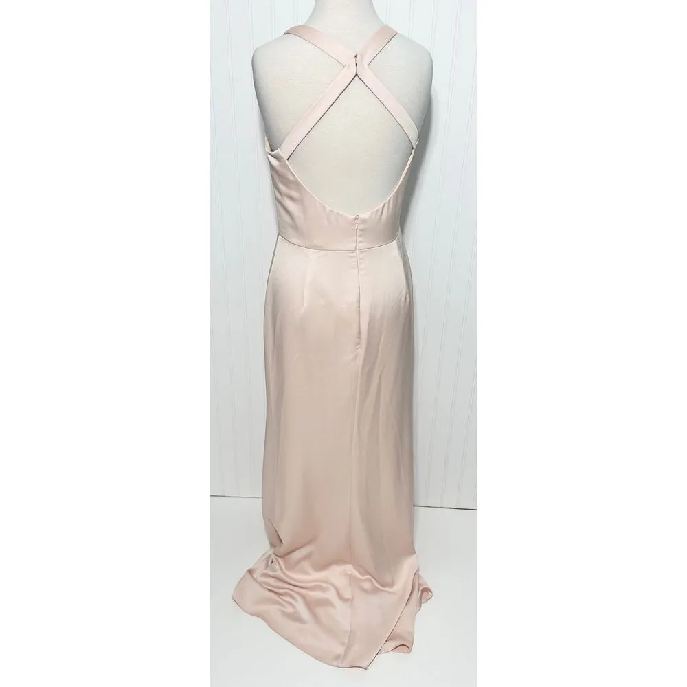 Hayley Paige Occasions 52003 Bridesmaids Gown Dress Sleeveless Pink Size‎ 10 - Image 10