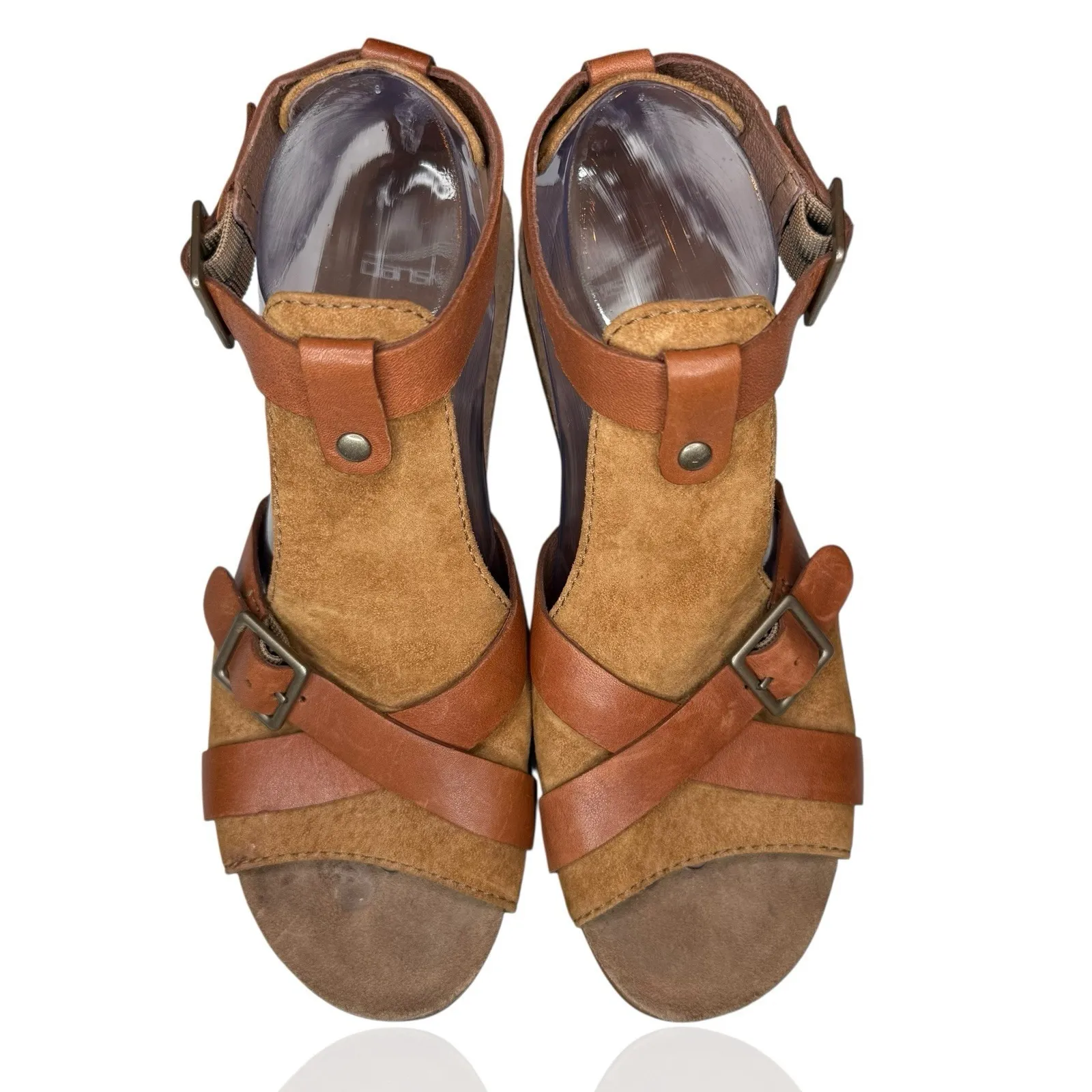 Dansko Suede Women's T Strap Ankle Sandal (40/9.5-10) Comfort Block Heel - Image 4