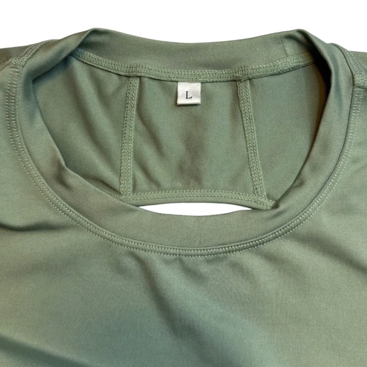 Caracilia Athletic Tennis Skirt Dress Sleeveless Open Back Drawstring Green Sz L Size L - Image 8