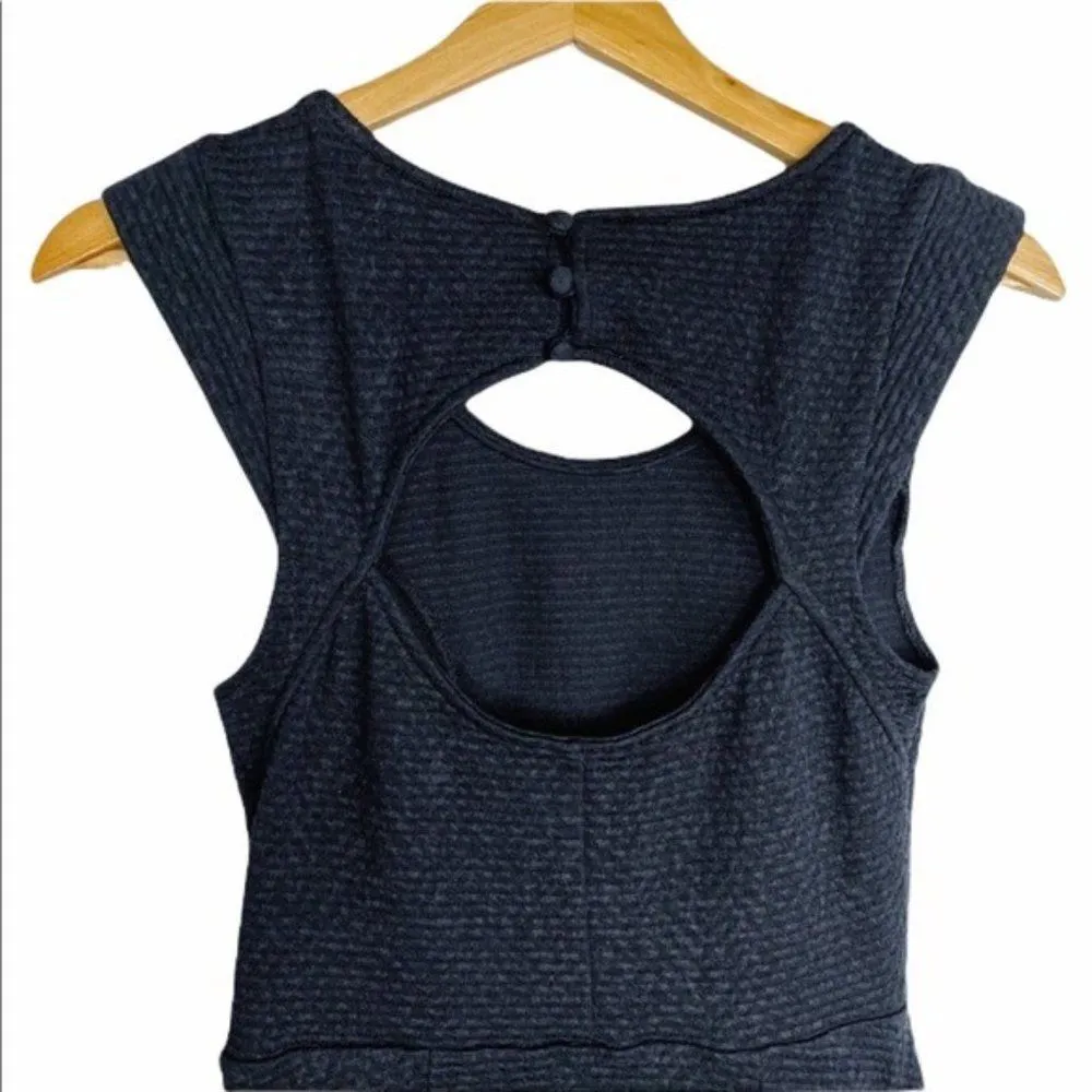 Free People Knit Fit and Flare A-Line Cap Sleeve Open Back Mini Dress - Image 70