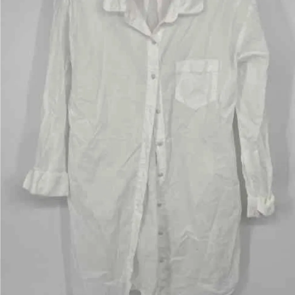 Victoria’s Secret White Cotton Button-up Sleep Shirt NWT Size Medium - Image 3